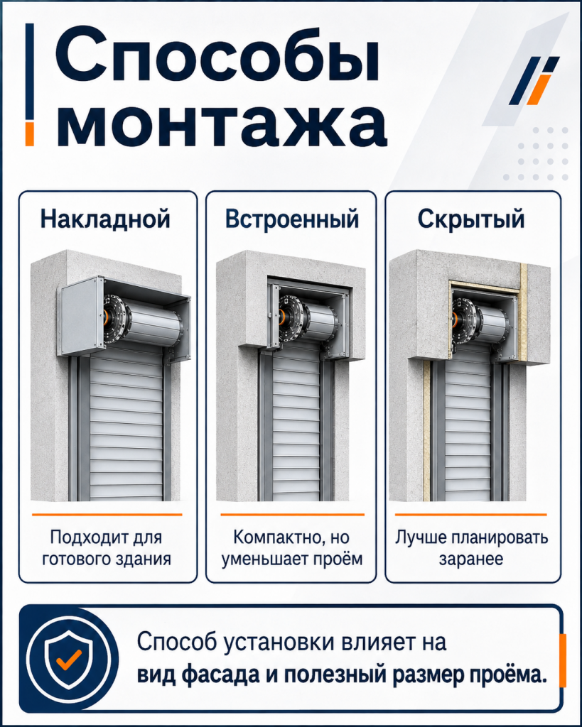 Монтаж рольставней RolMaster на проём