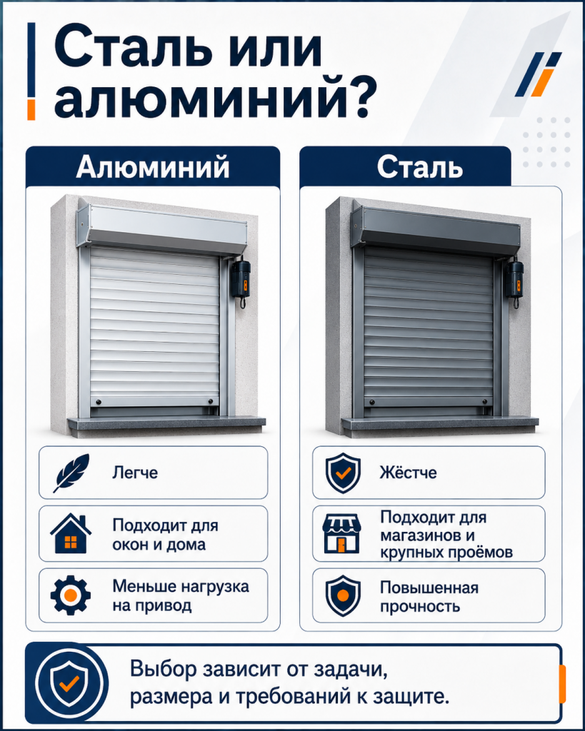 Стальные рольставни RolMaster для коммерческого объекта